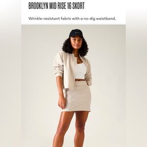 Athleta Brooklyn Skort 16”, Abalone Grey, NWT